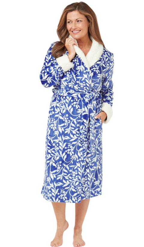 Marlon Shawl Collar Floral Robe